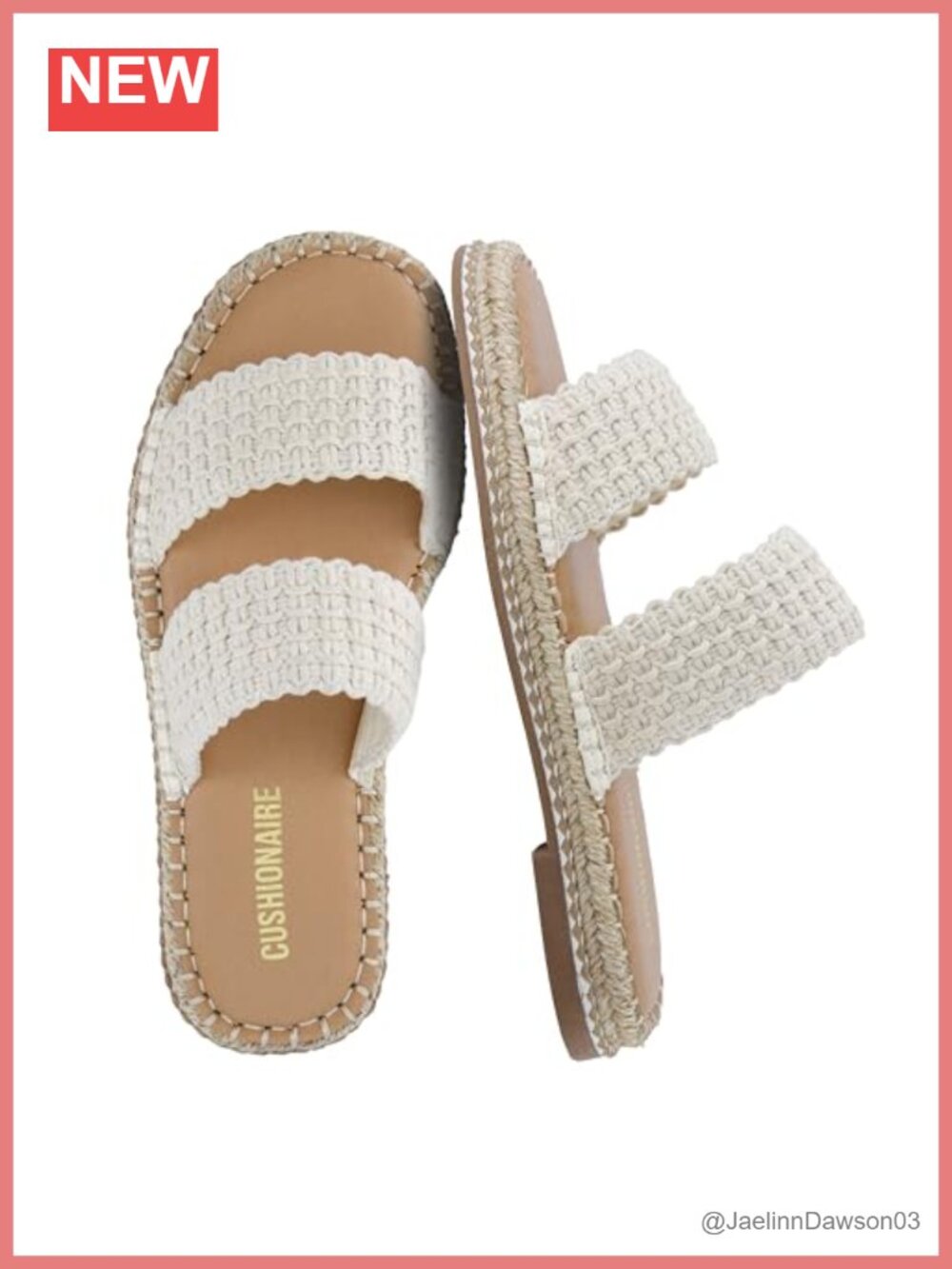 Cushioned Footbed Espadrilles Slide Sandals with Jute Sole